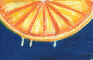 Apelsin i oljepastell