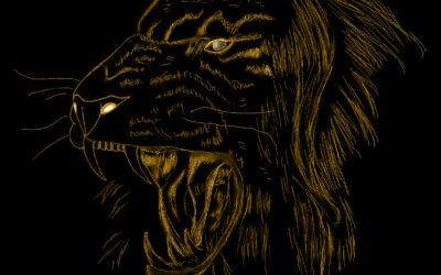 Rytande lejon digital