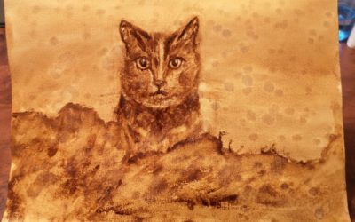 Måla med snabbkaffe